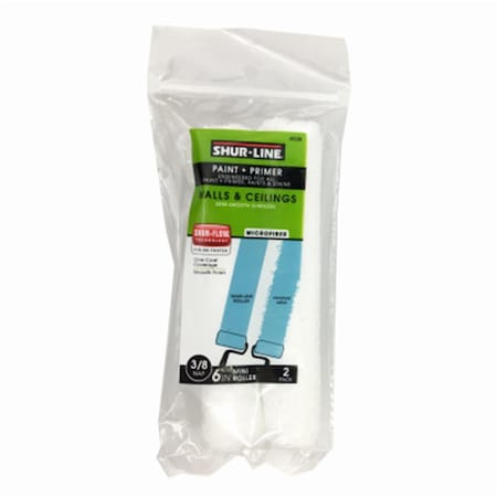 Homestead 6 x 0.37 in. Premium Woven Mini Roller Refill, White, 2PK HO3839644