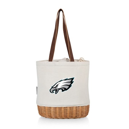 Picnic Time Family Of Brands NFL Philadelphia Eagles - Pico Willow and Canvas Lunch Basket 200-00-187-244-2