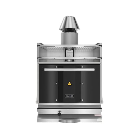 Koolmore 28.15 inch Stainless Steel Professional Charcoal Oven With Warming Racks KM-CHO28-SS-TR
