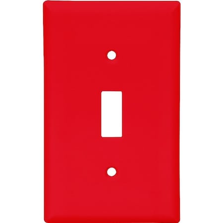 Eaton Wiring Devices Wallplate, 4-1/2 in L, 2-3/4 in W, 1 -Gang, Nylon, Red, High-Gloss 5134RD-BOX