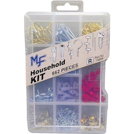 Midwest Fastener MIDWEST FASTENER 14994 Household Fastener Kit, 662 14994