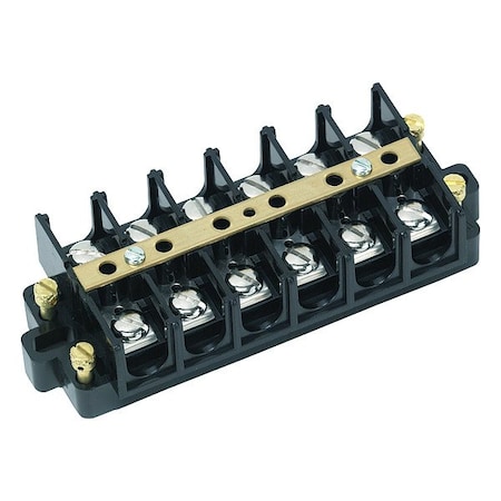 Ideal BarrierTerminalStrip, 60A, 6AWGMax, 600V 89-507
