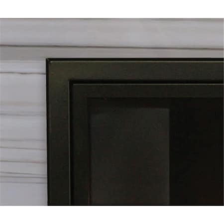 Mobiliario 1.5 in. Beveled Decorative Fireplace Frame, Matte Black MO1723565