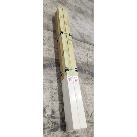 Nexpost 4" x 4" x 100" Fence Post, Non Deteriorating Composite Base, Hybrid Ground Post, 4PK 805898