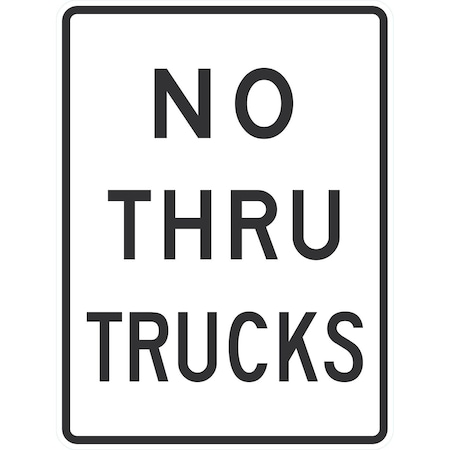 Lyle No Thru Trucks, 36x48, Engineer Grade, White G-16540-EG_36x48
