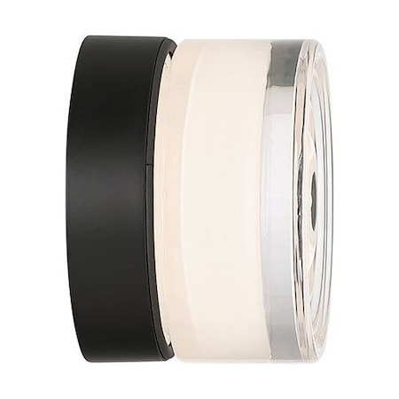 Euf Sternn, Outdoor, 5", Matte Black, Clear Wave Glass 50271-023