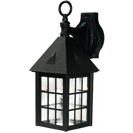Homeroots Matte Black House Shaped Wall Light 398621