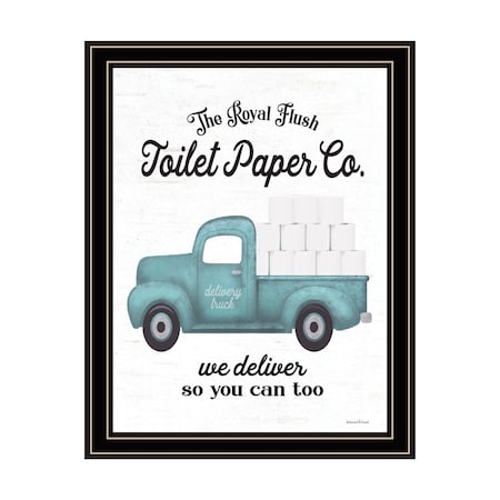 Homeroots Toilet Paper Co Black Framed Print Bathroom Wall Art 530086