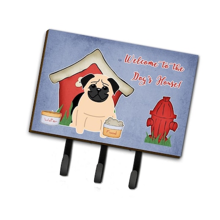 Carolines Treasures Dog House Collection Pug Fawn Leash or Key Holder BB2762TH68