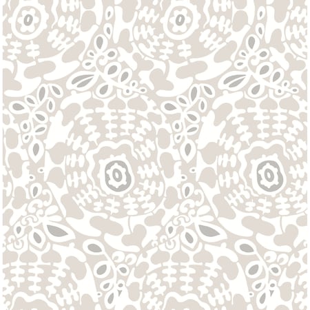 A-Street Prints Divine Grey Abstract Medallion Wallpaper 4122-27038