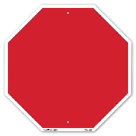 Signmission Blank Sign Red Background, 10 Inch X 10 Inch, Aluminum Metal Signs OC-A-10-28