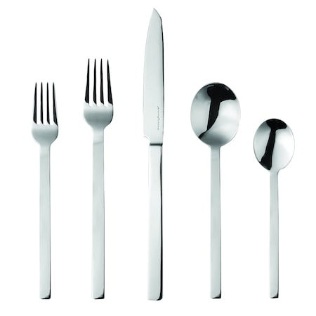 Mepra Stile By Pininfarina Flatware  Set with Steak Knife - 5 Pcs. - Mirror 107522005K