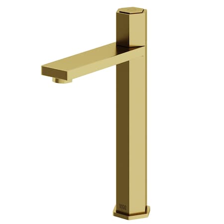 Vigo Nova Single Handle Single-Hole Bathroom Vessel Faucet in Matte Brushed Gold VG03035MG