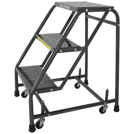 Ballymore Rolling Ladder, Steel, 28-1/2 in.H H326R