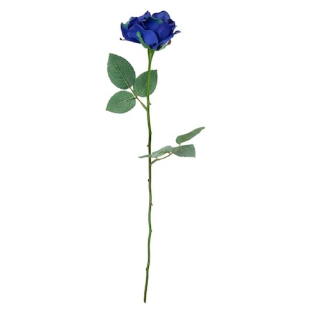 Allstate 23 in. Blooming Rose Artificial Silk Floral Pick Flowers, Blue 33401293