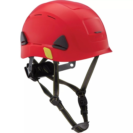 Fibre-Metal By Honeywell Type II Vented, Industrial Climbing Helmet w/HDPE Shell, 8-Point Textile Suspension, Wheel Ratchet Adj CSH11015