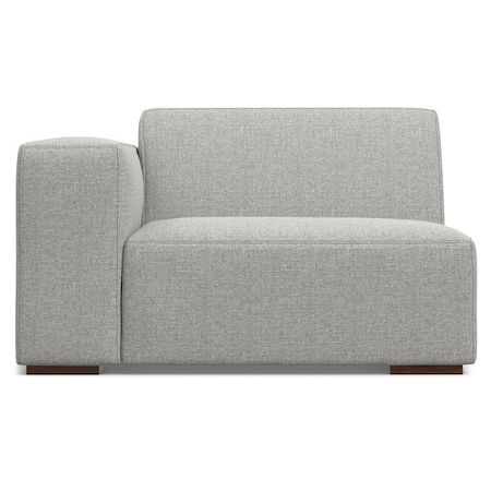 Homeroots 44" Gray Fabric Modular Sofa With Brown Legs 641026
