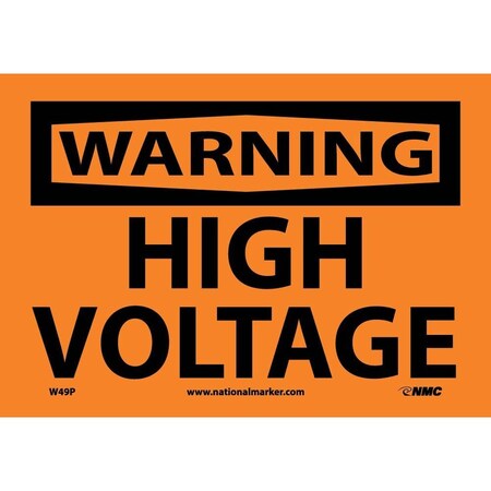 Nmc Warning High Voltage Sign W49P