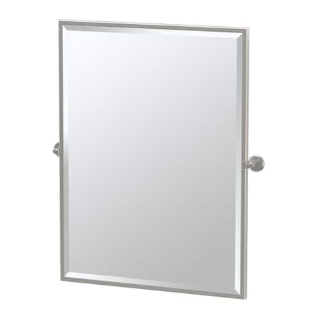 Gatco Latitude II 32.5" Framed Rectangle Mirror Satin Nickel 4299FS