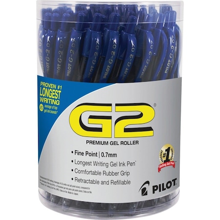 G2 Retractable Gel Ink Pens with Blue Ink, Blue, 36PK PIL84066