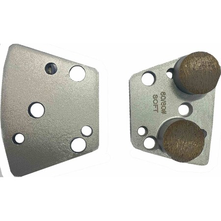Vantage Product Diamond Grinding Disc for Trapezoid Grinders, 2 Round Segment, 60/80 Grit, Soft Bond M-TQC10-2R6080-S