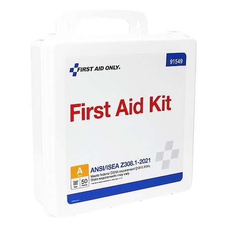 First Aid Only First Aid Kit, Plastic Box, 167 Components, 50 People Served 91549