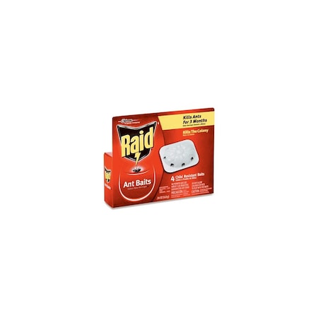 Raid Max Ant Bait, Dual Control, Paste, 0.24 oz Brown/Tan, 4PK 76746