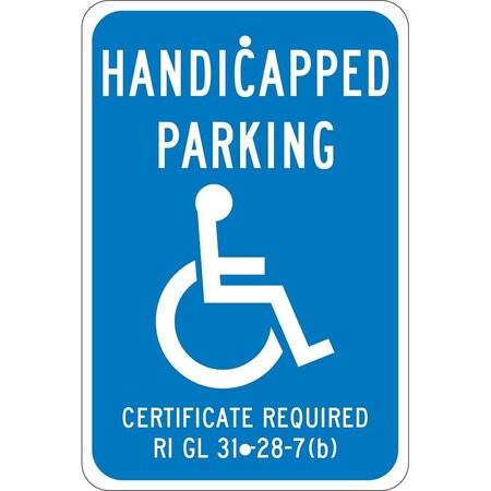 Nmc State Handicapped Parking Sign Rhode Island, TMS334J TMS334J