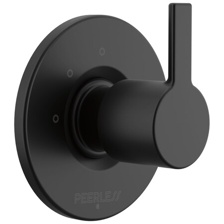 Peerless Flute In-Wall Diverter Trim In Matte Black PTT14312-BL