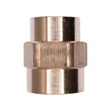 Auveco Brass Pipe Reducing Coupling 1/2in x 3/8in, 5PK 339