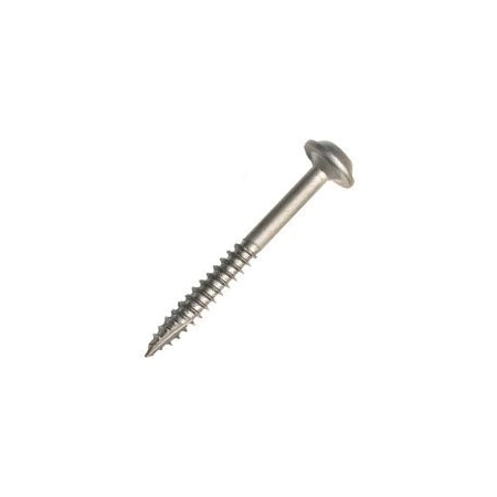 Kreg Pocket-Hole Screw, No 7 Thread, 1-1/2 in L, Fine Thread, Maxi-Loc Head, Square Drive, Steel, Zinc SML-F150-100