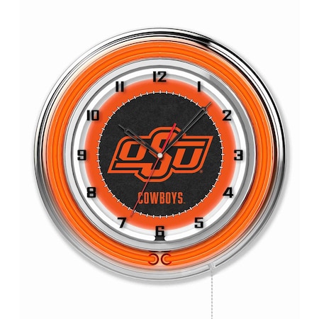 Holland Bar Stool Co Oklahoma State University Double Neon 19" Clock Clk19OKStUn