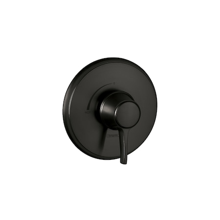 Hansgrohe Ecostat Classic Pressure Balance Trim, Round in Matte Black 15404671