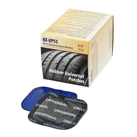 Kex Tire Repair Rubber Reinforced Universal Patch, Square 2-1/8 In. 54Mm 30 Count KX-UP-55