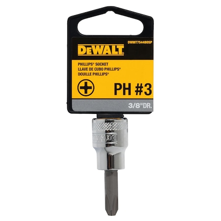 Dewalt Phillips Bit Socket, 3/8 Drive, #3 Tip DWMT75448OSP