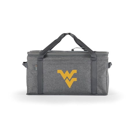 Picnic Time Family Of Brands NCAA West Virginia Mountaineers 64 Can Collapsible Cooler, Large Insulated Soft Cooler Bag 716-00-105-834-0