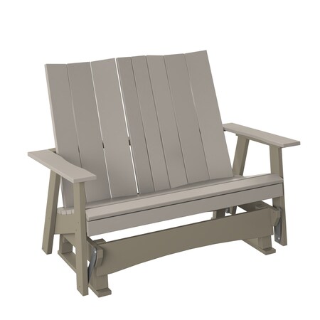 Polybird MODERN 4' GLIDER BENCH. SAND AND WEATHERWOOD POLYBIRD P63