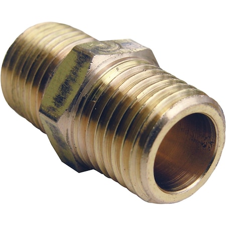 Westlake Pipe & Fittings 1/4'' MPTx1/4'' MPT Brass Hex Nipple 17-8611