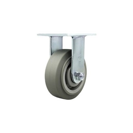 Service Caster 5 Inch Stainless Steel Thermoplastic Rubber Wheel Rigid Caster with Ball Bearing SCC-SS30R520-TPRBF
