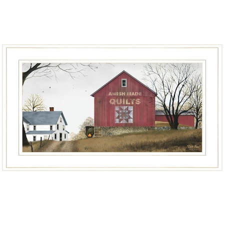 Homeroots The Quilt Barn 2 White Framed Print Wall Art 406418
