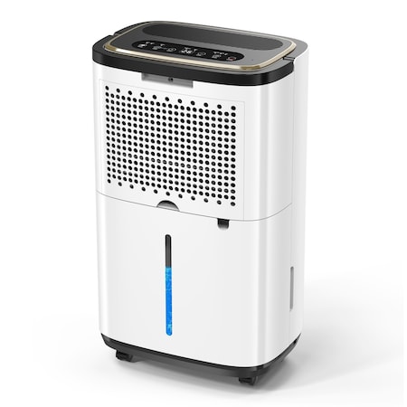 Edendirect 50 pt. 4500 sq. ft. Portable Dehumidifier in White, with Bucket, Drain Hose, Continuous Run ZR-CSJ-W-01