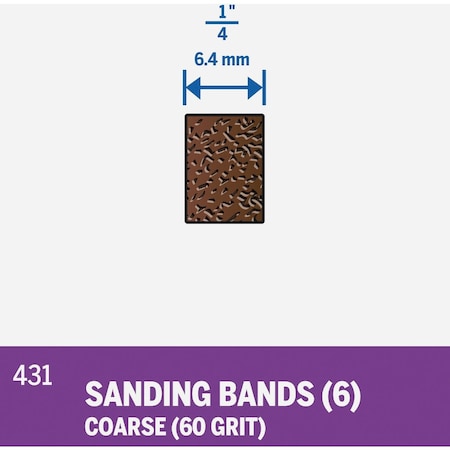 Dremel 1/4'' 60 Coarse Drum Sander Band 431
