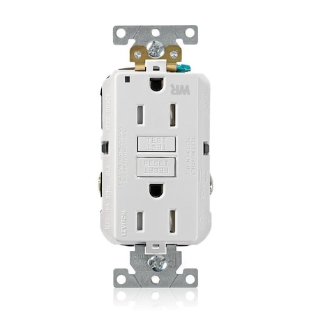 Leviton SmartlockPro GFCI 15A WR/TR/PI White G5262-WTW