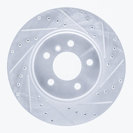 Dynamic Friction Co DFC Brake Rotor - Drilled and Slotted - Silver 631-31103R