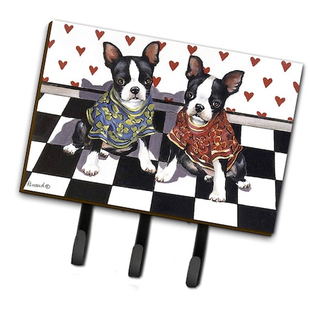 Carolines Treasures 6 x 2 x 9 in. Boston Terrier Puppy Love Leash or Key Holder PPP3249TH68
