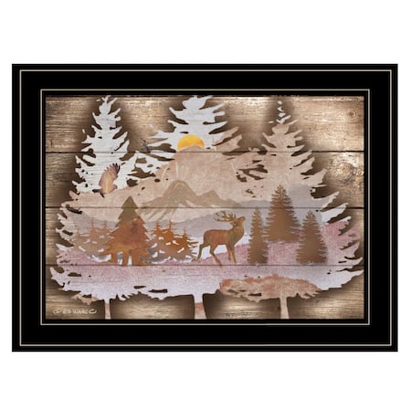 Homeroots Great Outdoors I 3 Black Framed Print Wall Art 406851