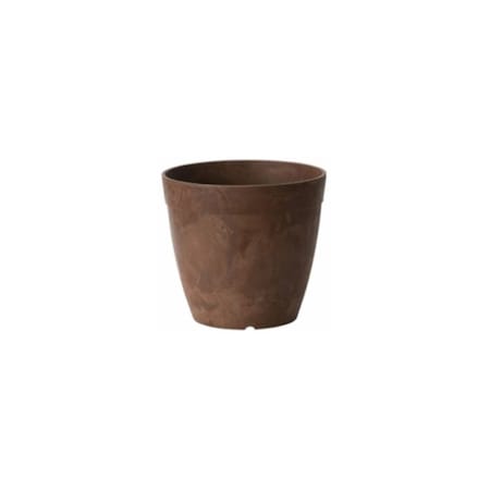 Artstone Dolce Water-Minder Planter, Plastic, Rust, Indoor/Outdoor, 6-In. Round 3062