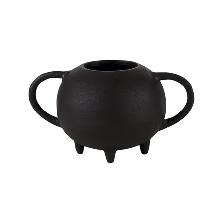 Homeroots Black Matte Metal Italian Inspired Bowl 392539