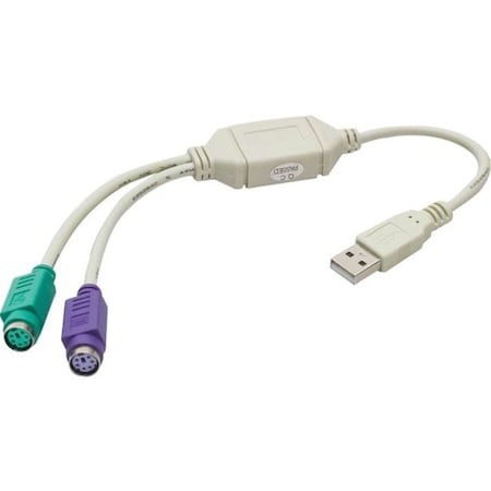 Syba Cable SY-USB-PS2 Split an USB into PS/2 Keyboard/Mouse Ports Adapter Retail SY-USB-PS2