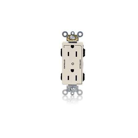 Leviton Straight Blade Receptacle, 5-15R, 15 A, 125V AC, Flush Mount, Self-Grounded M1626-2ST